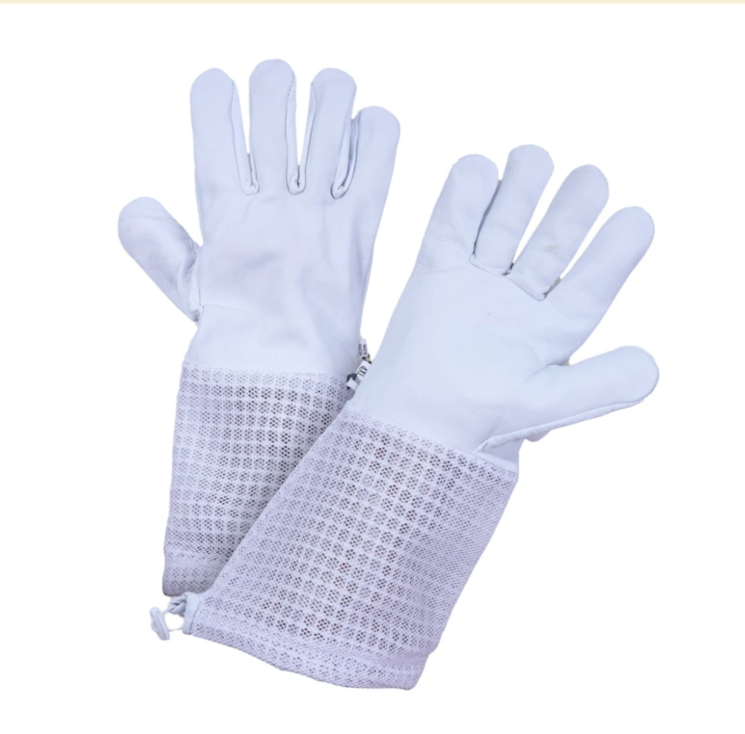 Ventilated Beekeeping Gloves – Goatskin Leather Bee Protection