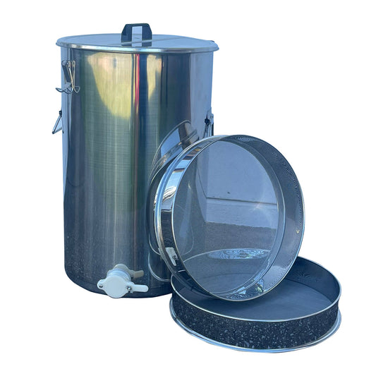 Stainless Steel Honey Tank with Honey Gate & Sieve
