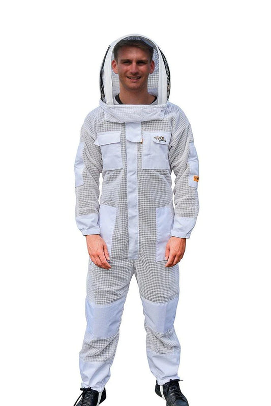 OZ ARMOUR 3 LAYER MESH VENTILATED BEEKEEPING SUIT WITH FENCING VEIL